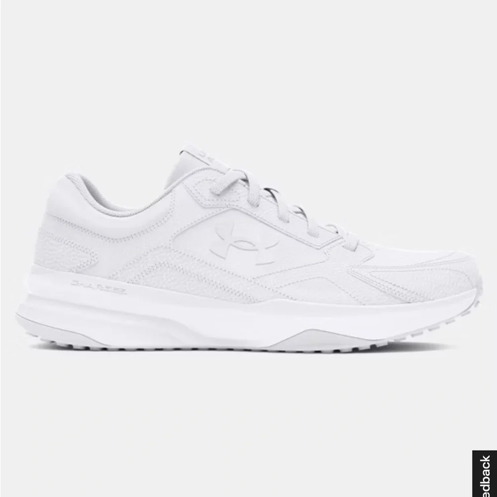 Extra wide!! 4E Under Armour Edge Lthr white Athletic Sneakers - Picture 1 of 14